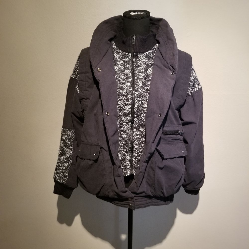 VINTAGE PREZZIA SPORT PUFFY JACKET  SMALL SNAP BUTTON. (SHD)